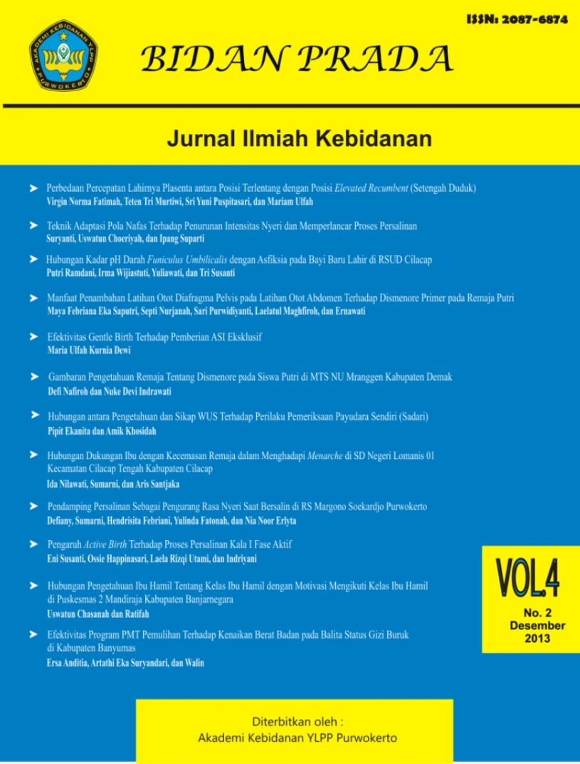 					View Vol. 4 No. 02 (2013): Jurnal Bidan Prada Edisi Desember 2013
				