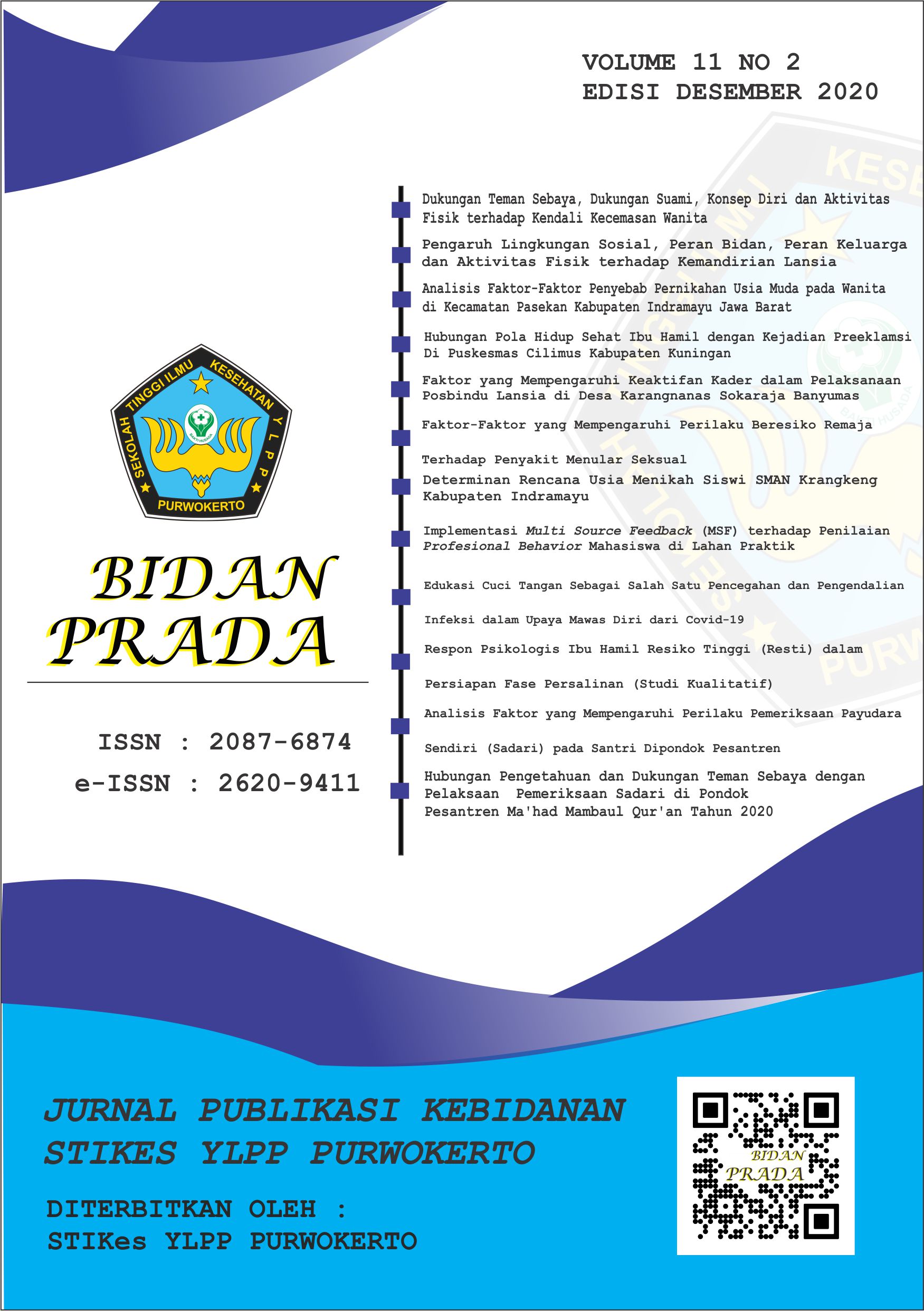 					View Vol. 11 No. 2 (2020): Jurnal Bidan Prada Edisi desember 2020
				