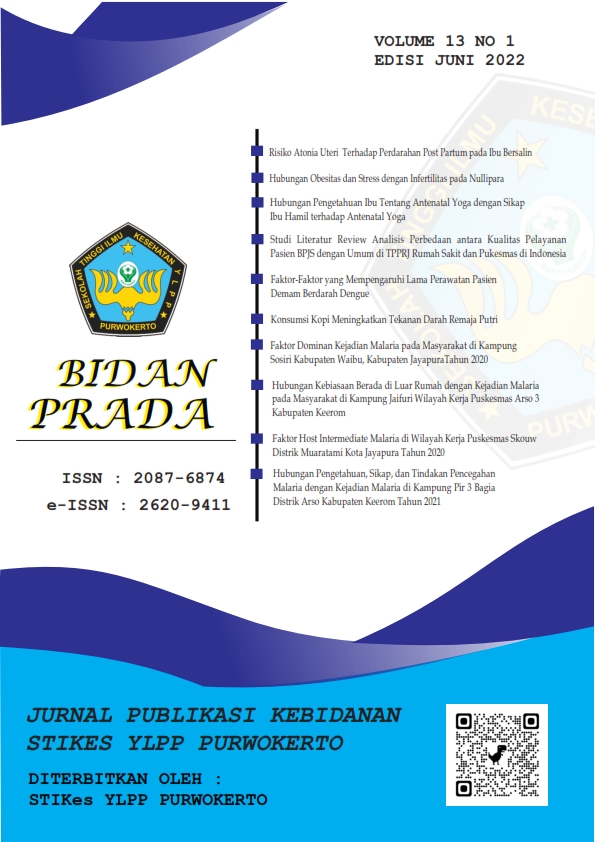 					View Vol. 13 No. 1 (2022): Jurnal Bidan Prada Edisi Juni 2022
				