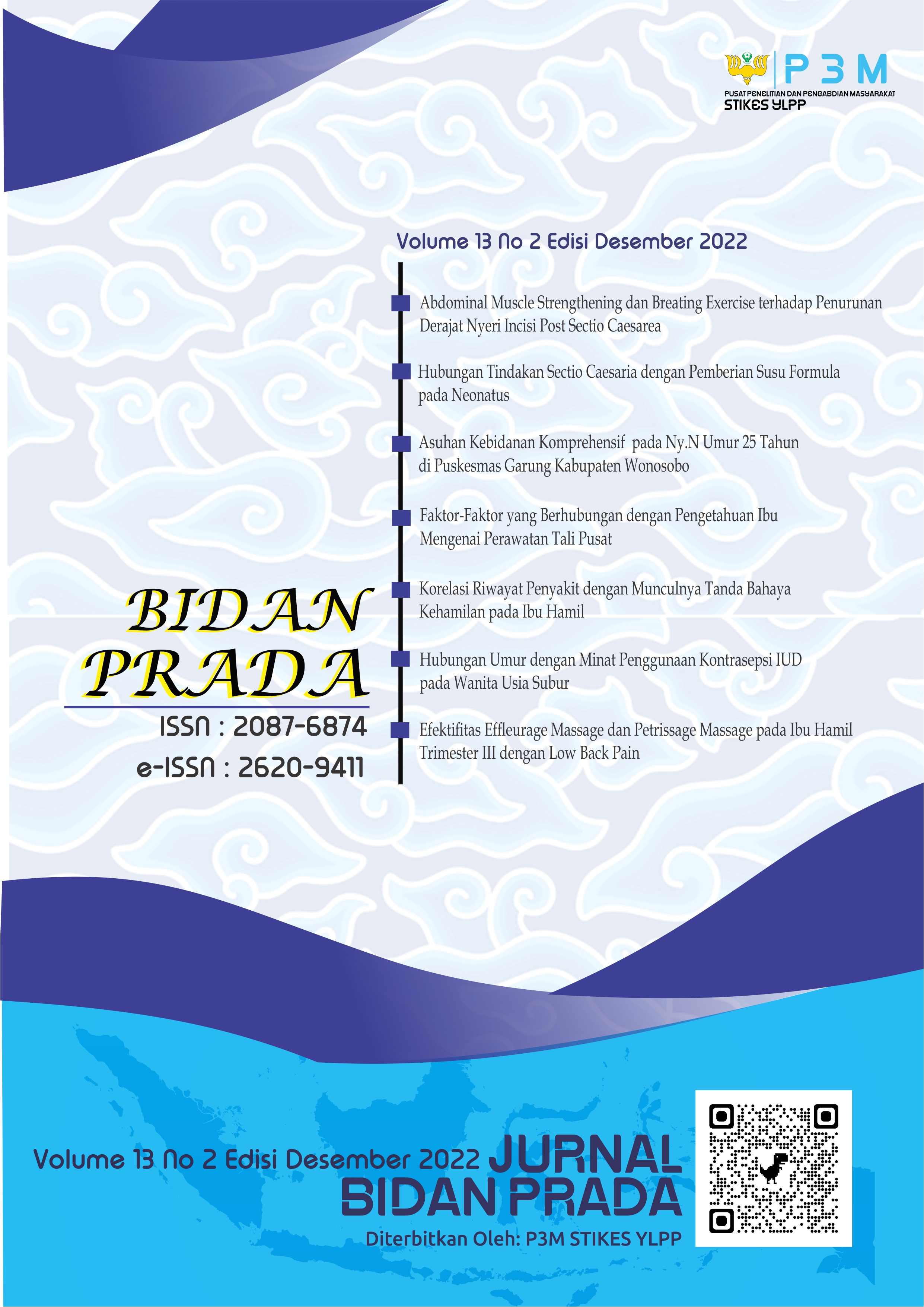 					View Vol. 13 No. 2 (2022): Jurnal Bidan Prada Edisi Desember 2022
				