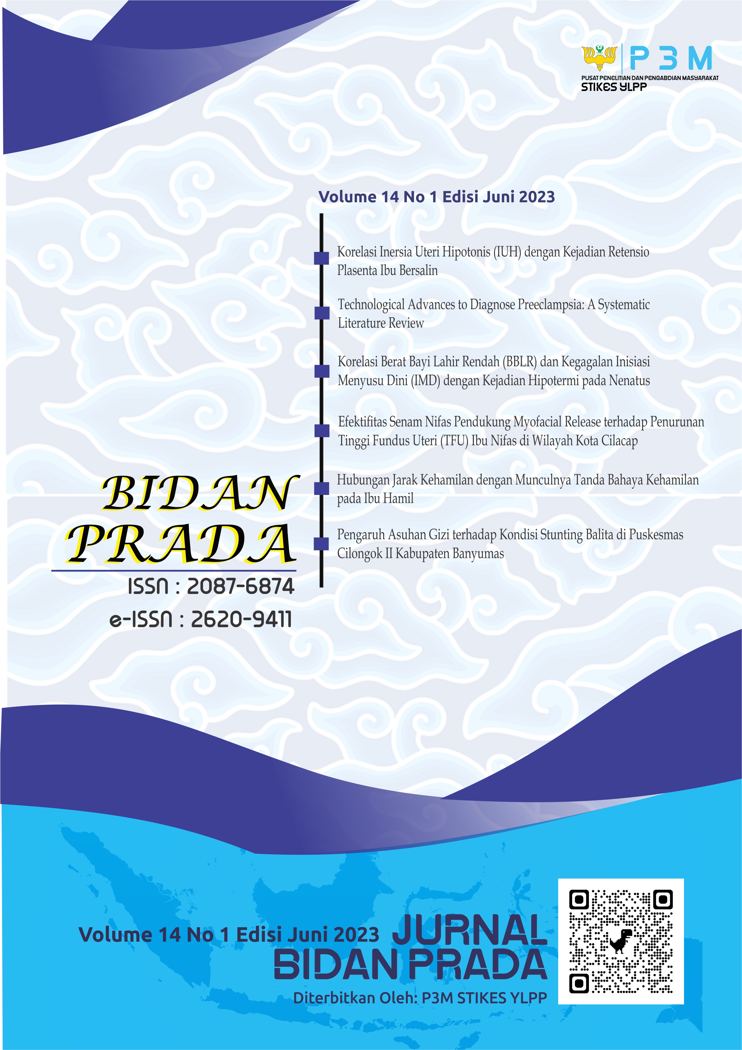 					View Vol. 14 No. 1 (2023): Jurnal Bidan Prada Edisi Juni 2023
				